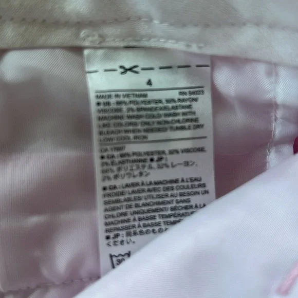 BANANA REPUBLIC Ryan Fit Ankle Crop Pant Pastel Pink Woman’s Trousers Size 4 - Picture 7 of 9